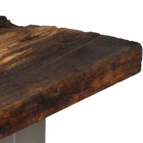 Konsolbord 120 x 35 x 76 cm genanvendt træ og stål