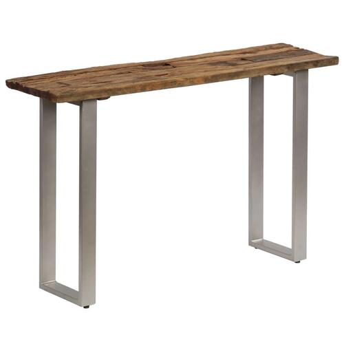 Konsolbord 120 x 35 x 76 cm genanvendt træ og stål