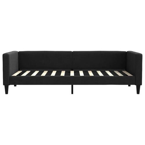 Daybed med udtræk og skuffer 100x200 cm stof sort