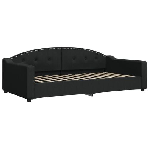 Daybed med udtræk 100x200 cm stof sort