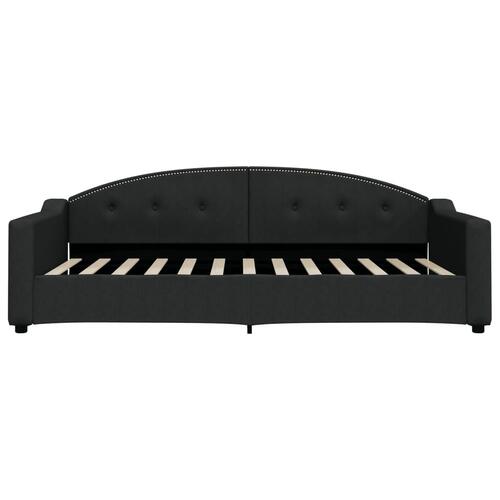 Daybed med udtræk 100x200 cm stof sort
