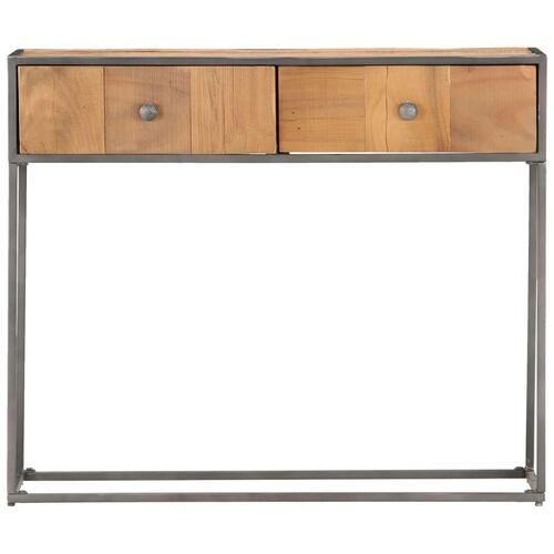 Konsolbord 90x30x75 cm massivt genbrugstræ