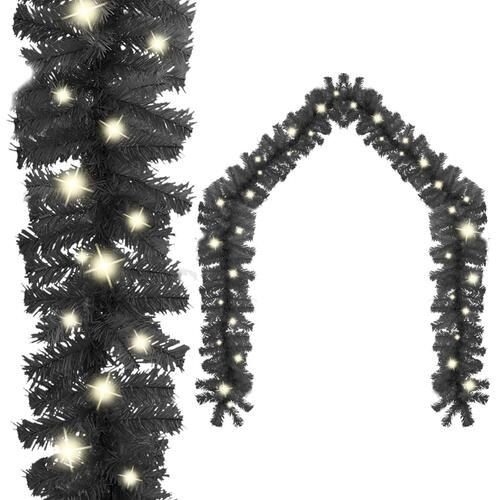 Juleguirlande med LED-lys 20 m sort