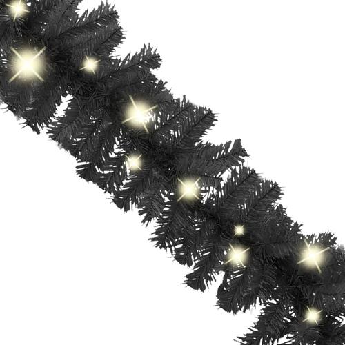 Juleguirlande med LED-lys 20 m sort