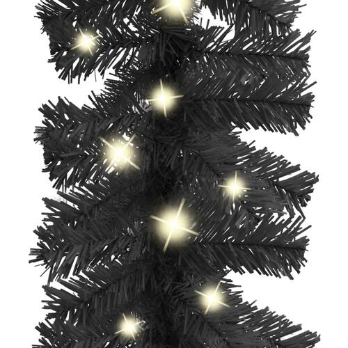 Juleguirlande med LED-lys 20 m sort