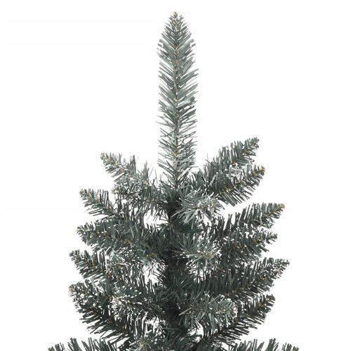 Kunstigt smalt juletræ med juletræsfod 150 cm PVC grøn