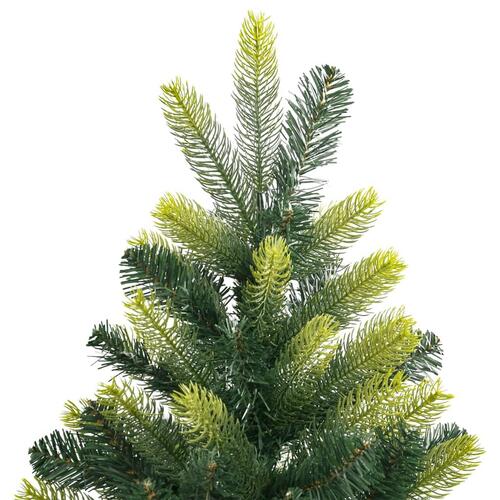 Kunstigt juletræ med juletræsfod 240 cm hængslet