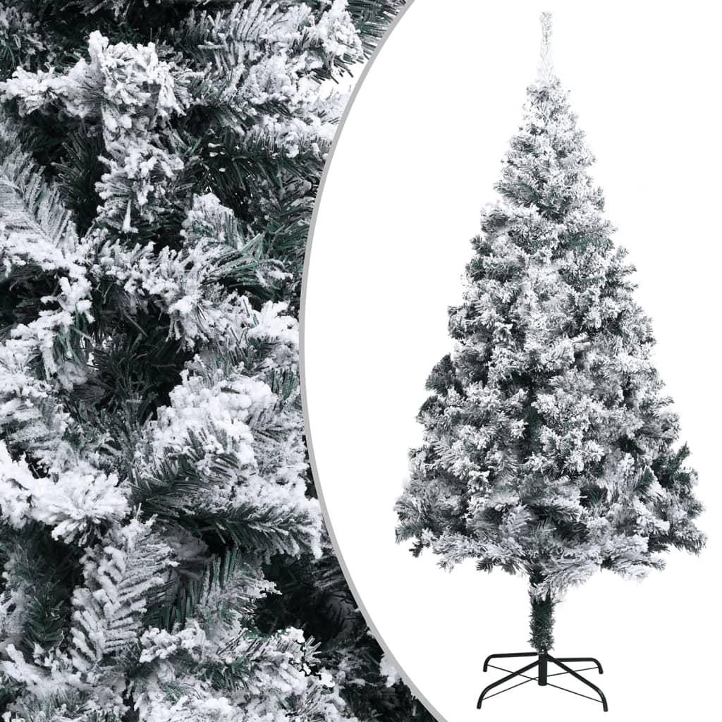 Kunstigt juletræ med puddersne 400 cm PVC grøn