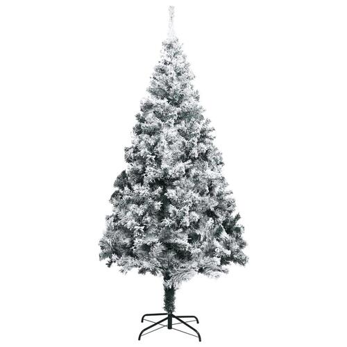 Kunstigt juletræ med puddersne 400 cm PVC grøn
