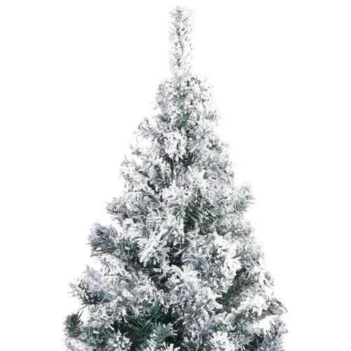 Kunstigt juletræ med puddersne 400 cm PVC grøn