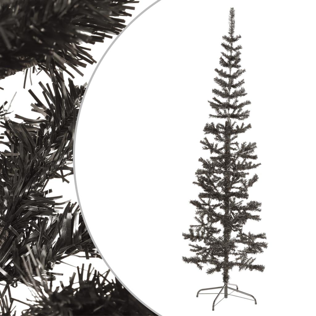 Smalt juletræ 240 cm sort