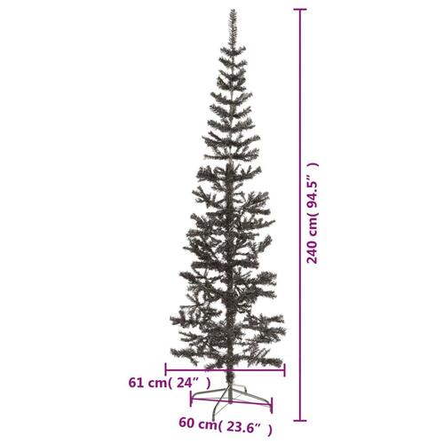Smalt juletræ 240 cm sort