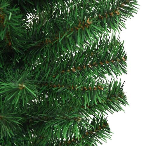 Omvendt kunstigt juletræ med fod 150 cm grøn