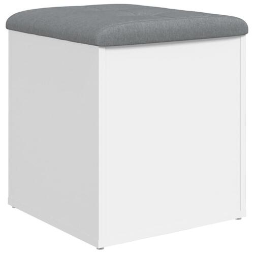 Opbevaringsbænk 42x42x45 cm konstrueret træ hvid