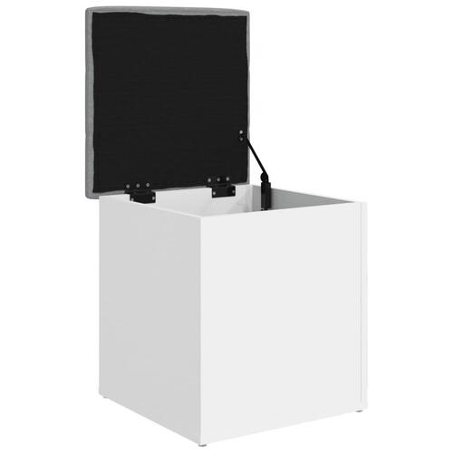 Opbevaringsbænk 42x42x45 cm konstrueret træ hvid