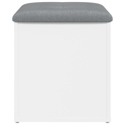 Opbevaringsbænk 42x42x45 cm konstrueret træ hvid