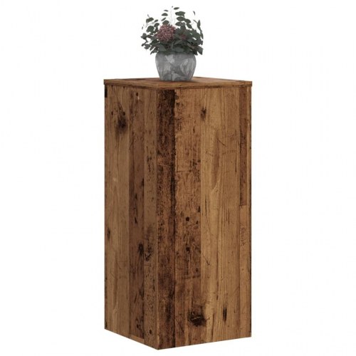 Plantestativer sæt á 2 - 30×30×70 cm i konstrueret træ, antikt træ