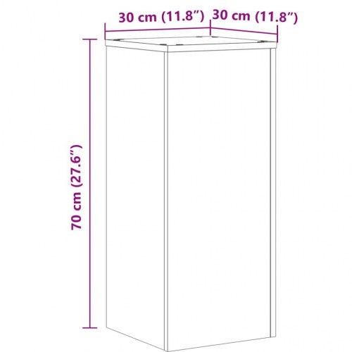 Plantestativer - 2 stk. 30×30×70 cm i konstrueret træ, betongrå