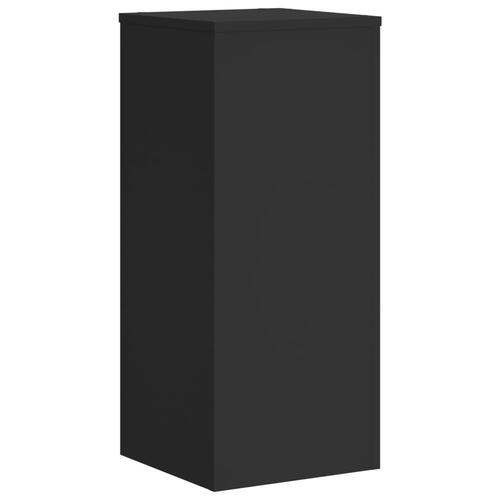 Plantestativer 2 stk. 30x30x70 cm konstrueret træ sort
