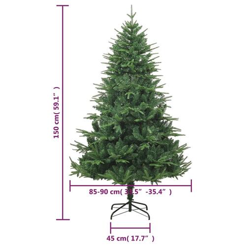 Kunstigt juletræ 150 cm PVC og PE grøn