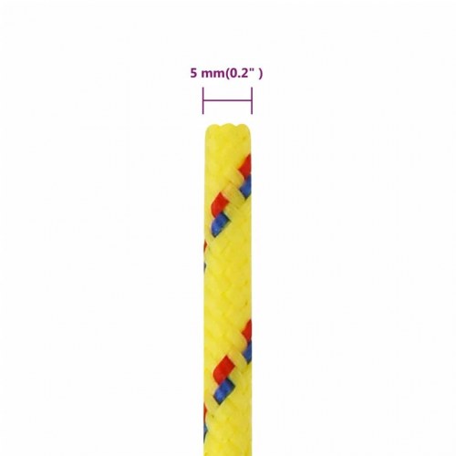 Tovværk til båd 5 mm 25 m - polypropylen, gul