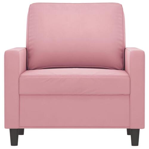 Lænestol 60 cm velour lyserød