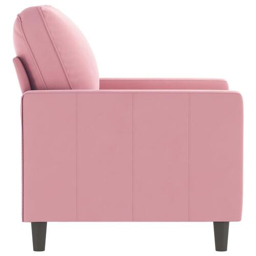 Lænestol 60 cm velour lyserød