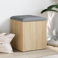 Skobænk 42x42x45 cm konstrueret træ sonoma-eg