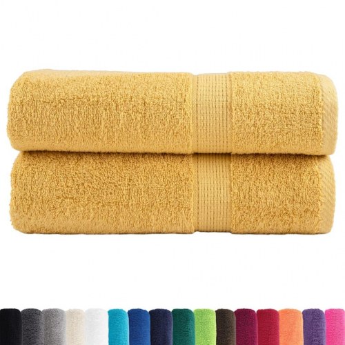 Håndklæder SOLUND 2 stk. Premium 50x100 cm 600 g/m2 gylden