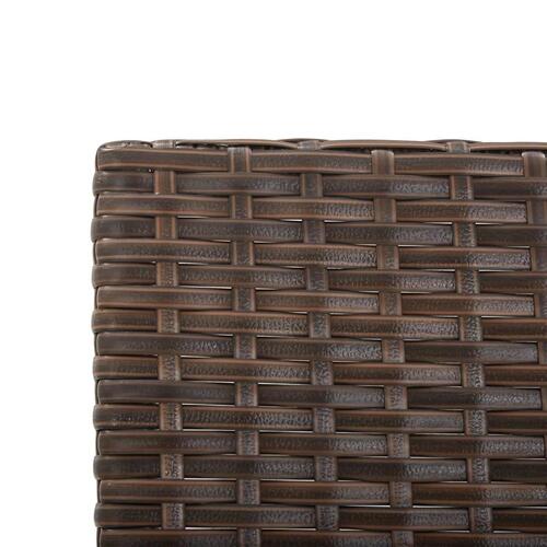 Havebænk med hynder 176 cm polyrattan brun