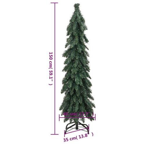 Kunstigt juletræ med 80 LED'er 150 cm