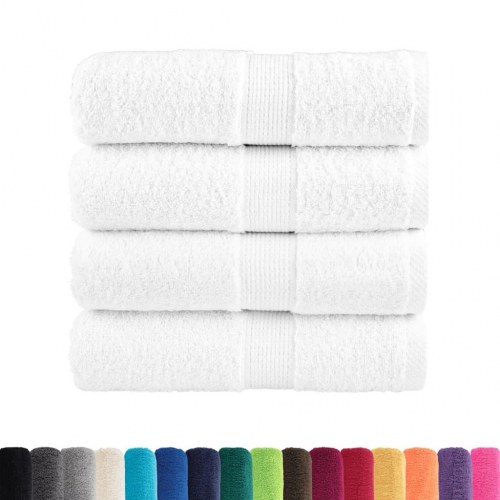 Premium gæstehåndklæder - 4 stk. hvid 30×50 cm, 600 gsm