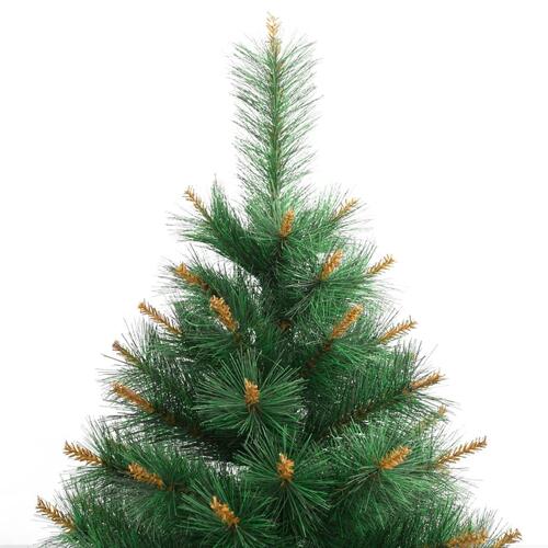 Kunstigt juletræ med juletræsfod 120 cm hængslet