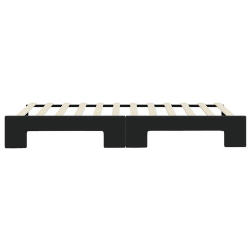 Daybed med udtræk 90x200 cm velour sort