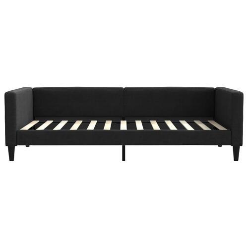 Daybed med udtræk 100x200 cm stof sort