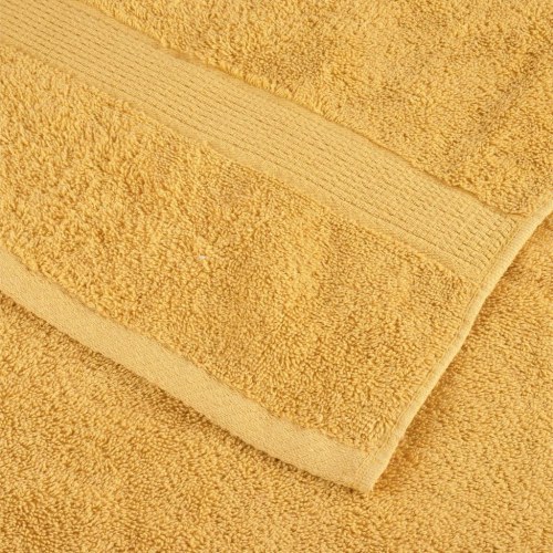 Premium gæstehåndklæder - 2 stk. guld 30×50 cm, 600 gsm (SOLUND)