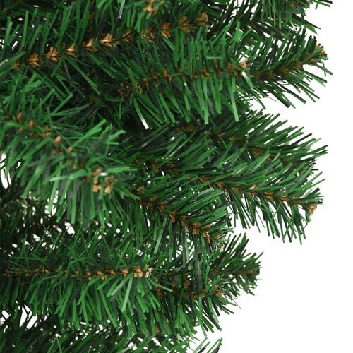 Omvendt kunstigt juletræ med fod 240 cm grøn