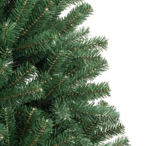 Kunstigt juletræ med juletræsfod 120 cm hængslet grøn