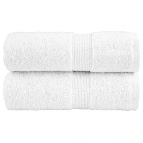 Premium gæstehåndklæder - 2 stk. hvid 30×50 cm, 600 gsm (SOLUND)