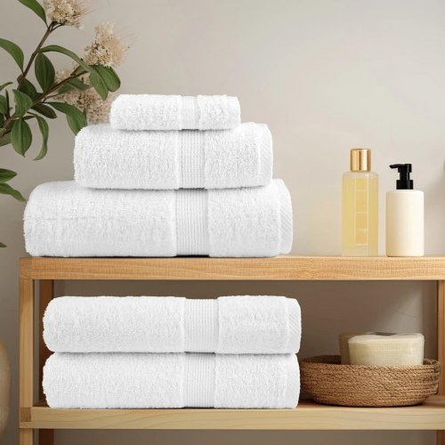 Premium gæstehåndklæder - 10 stk. hvid 30×50 cm, 600 gsm (SOLUND)
