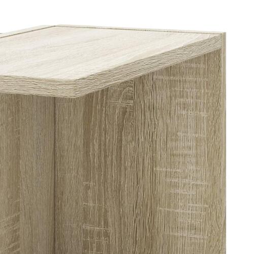 Væghængt hjørnehylde 36,5x36,5x140 cm spånplade sonoma-eg