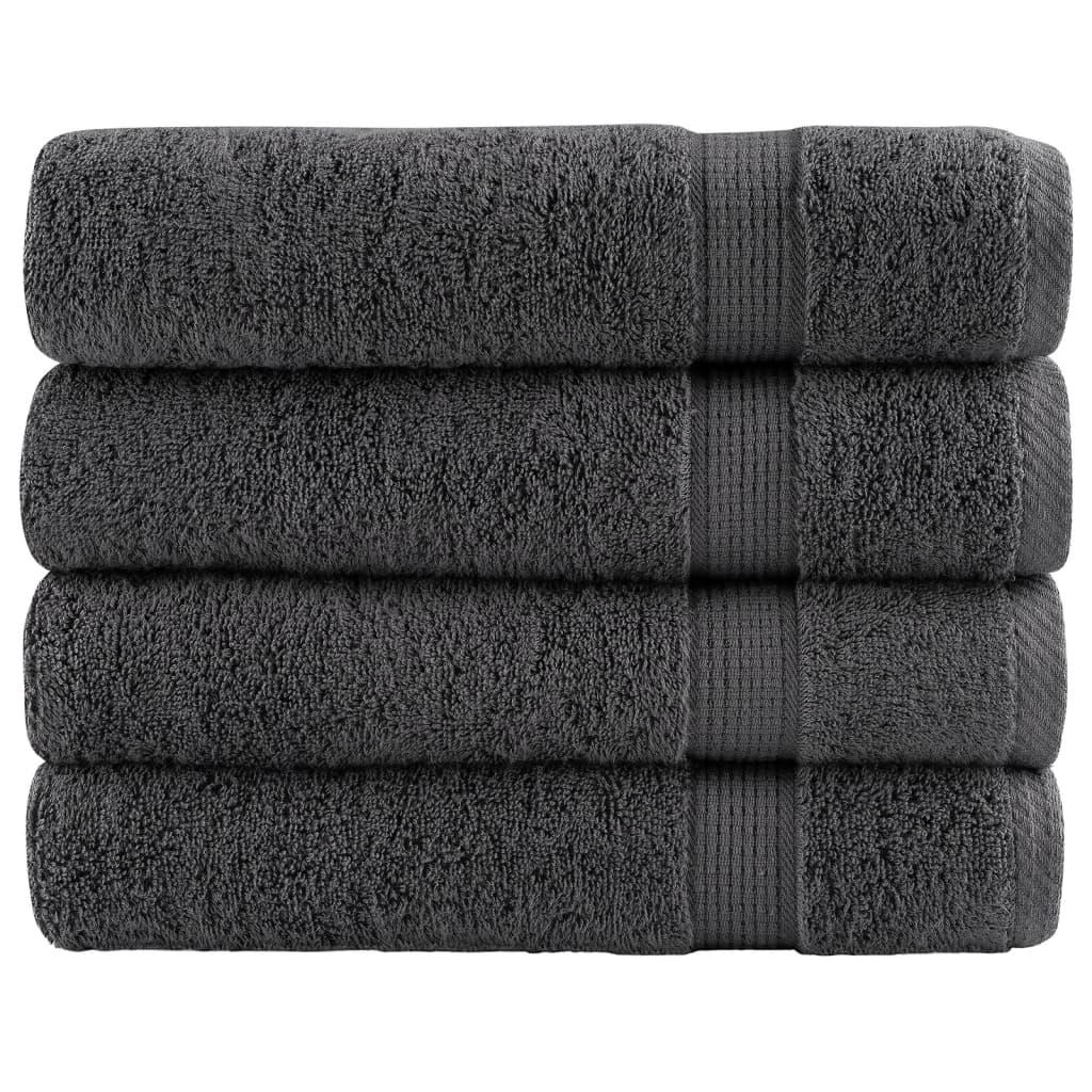 Badehåndklæder SOLUND 4 stk. Premium 100x150cm 600g/m2 antracit billede