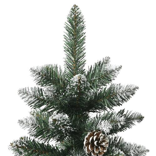 Kunstigt juletræ med juletræsfod 240 cm PVC grøn