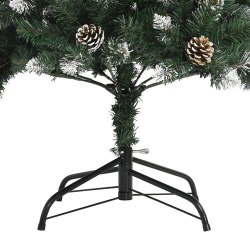 Kunstigt juletræ med juletræsfod 240 cm PVC grøn