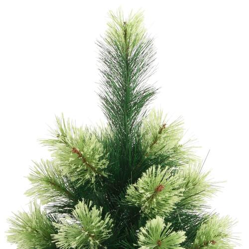 Kunstigt juletræ med juletræsfod 240 cm hængslet