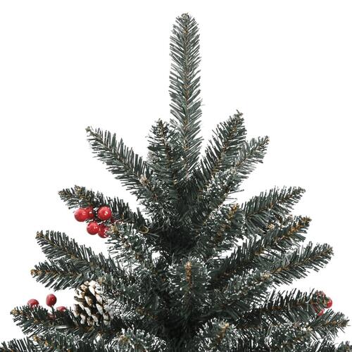 Kunstigt juletræ med juletræsfod 240 cm PVC grøn