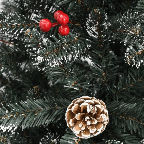 Kunstigt juletræ med juletræsfod 240 cm PVC grøn