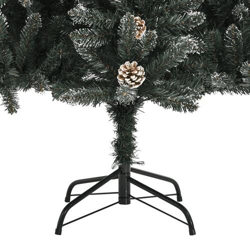 Kunstigt juletræ med juletræsfod 240 cm PVC grøn