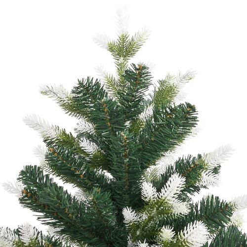 Kunstigt juletræ med sne 150 cm hængslet