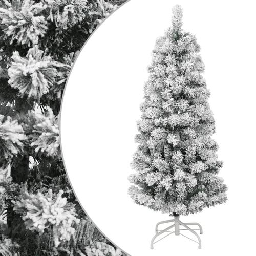 Kunstigt juletræ med sne 120 cm hængslet